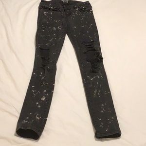 Tripp NYC Bleach splatter torn jeans
